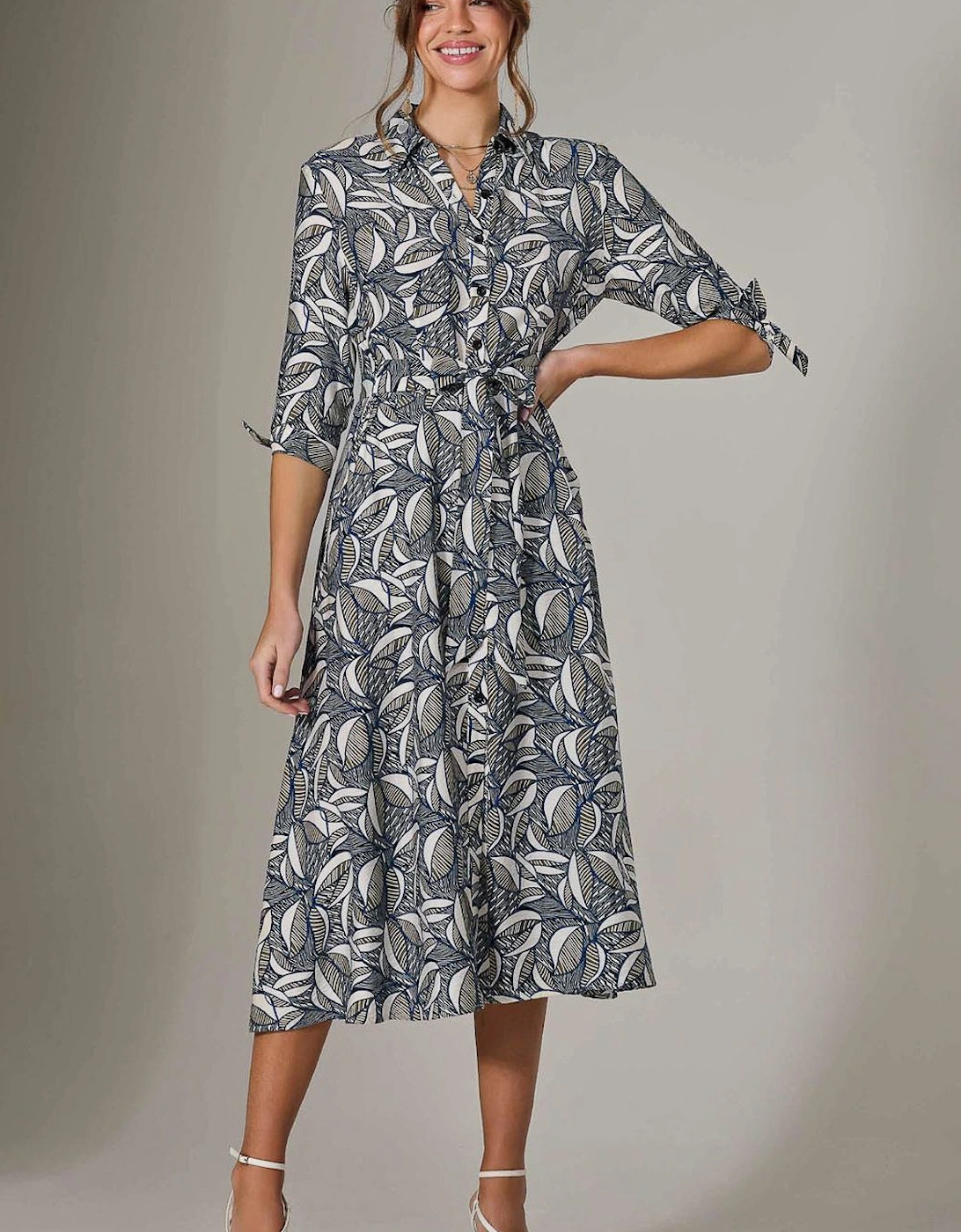 Tie Sleeve Shirt Maxi Dress, 2 of 1