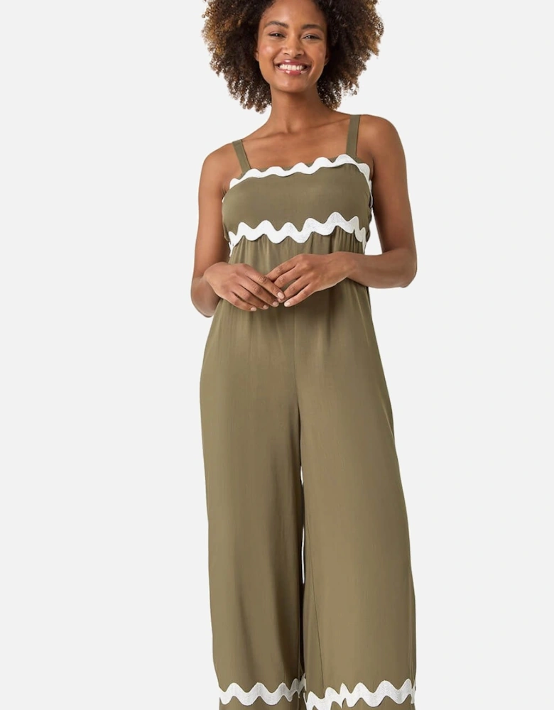 Ric Rac Strap Detail Jumpsuit