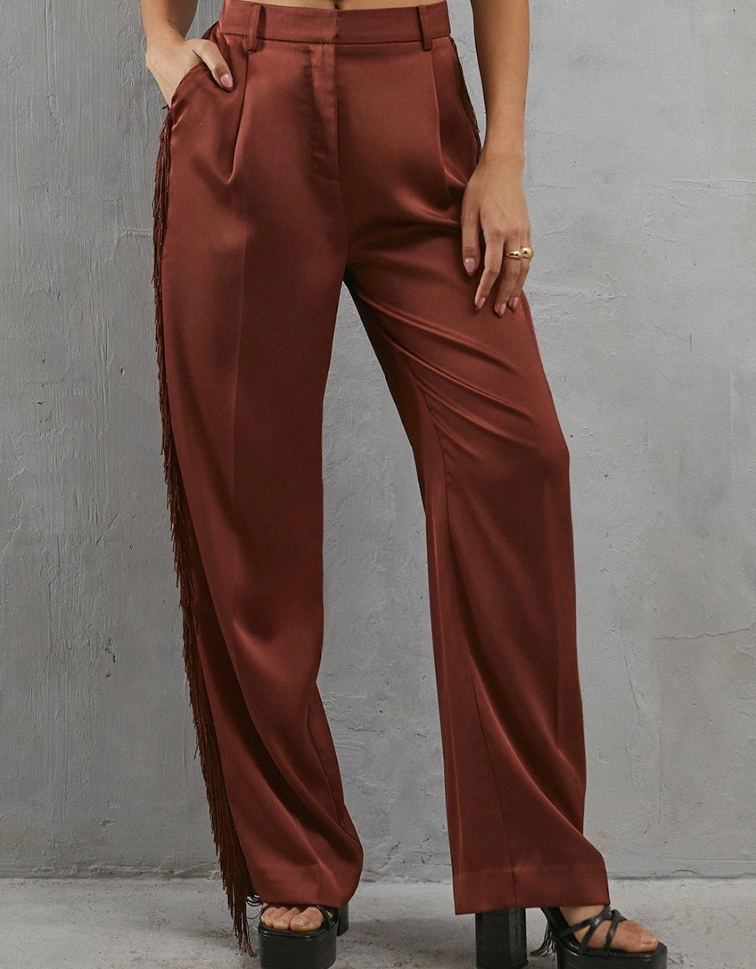 Premium Fringe Side Straight Leg Trouser, 2 of 1
