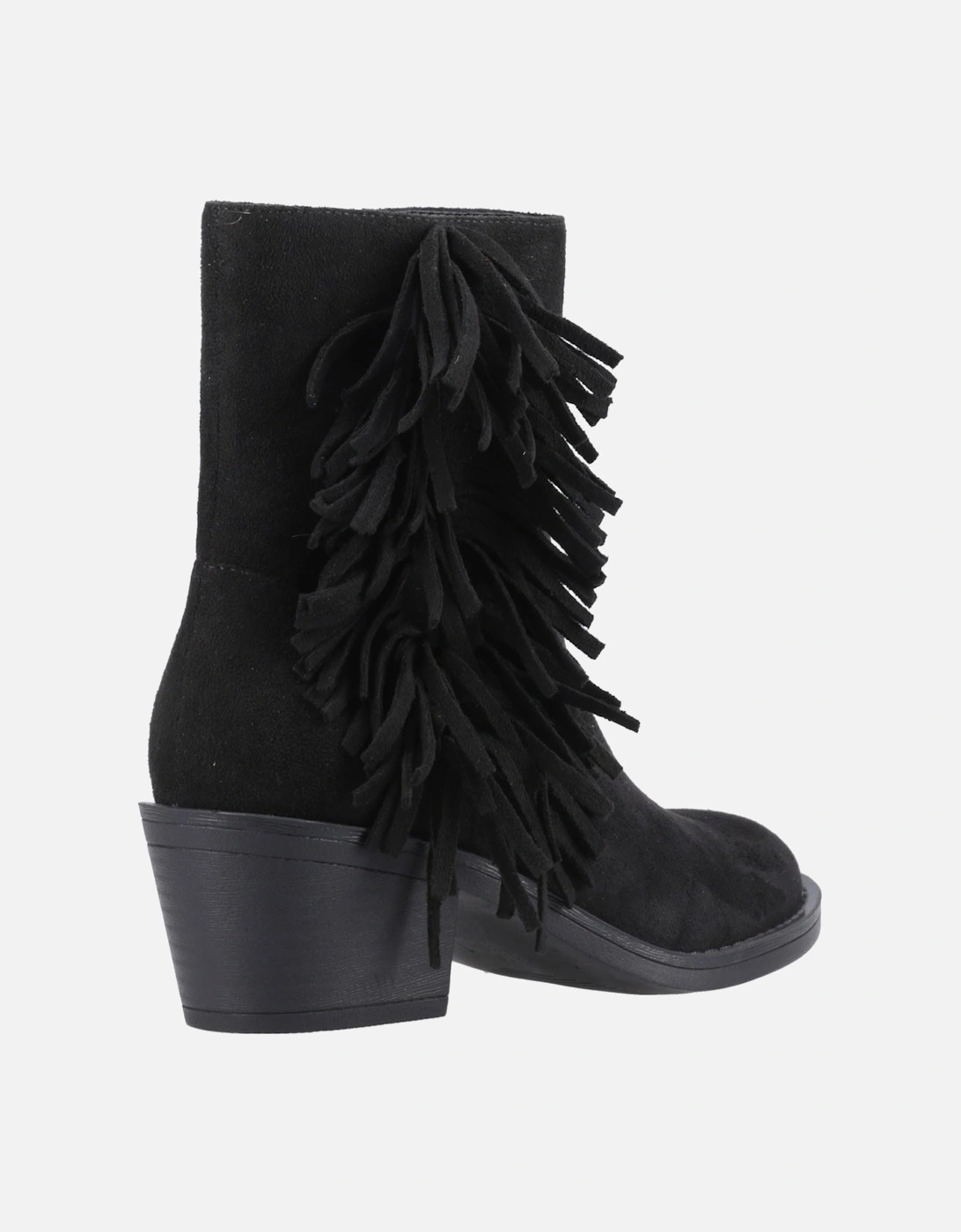 Yankee Faux Suede Women's Black Heeled Ankle Boots