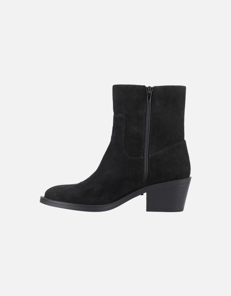Yankee Faux Suede Women's Black Heeled Ankle Boots