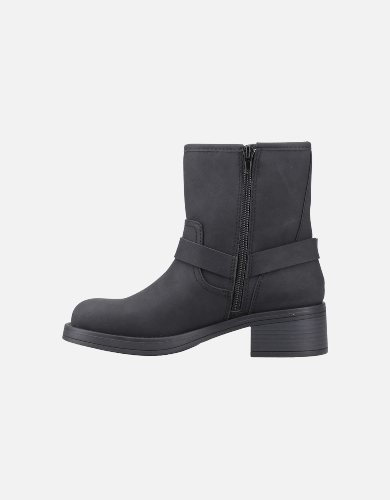 Nino Faux Leather Women's Black Heeled Ankle Boots