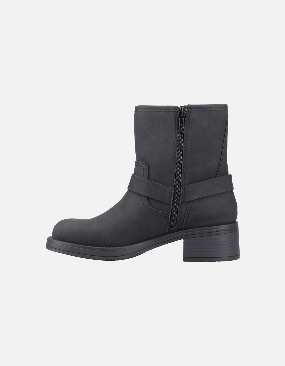 Nino Faux Leather Women's Black Heeled Ankle Boots