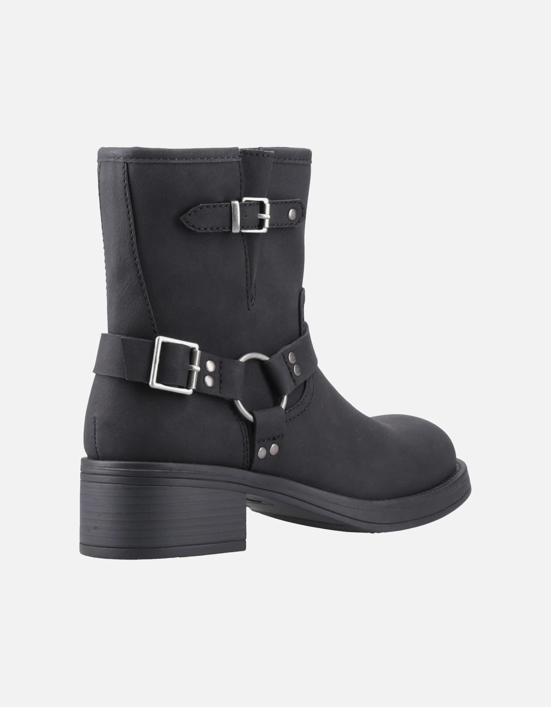Nino Faux Leather Women's Black Heeled Ankle Boots
