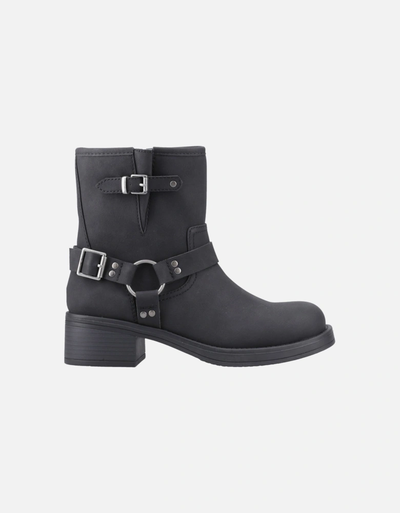 Nino Faux Leather Women's Black Heeled Ankle Boots