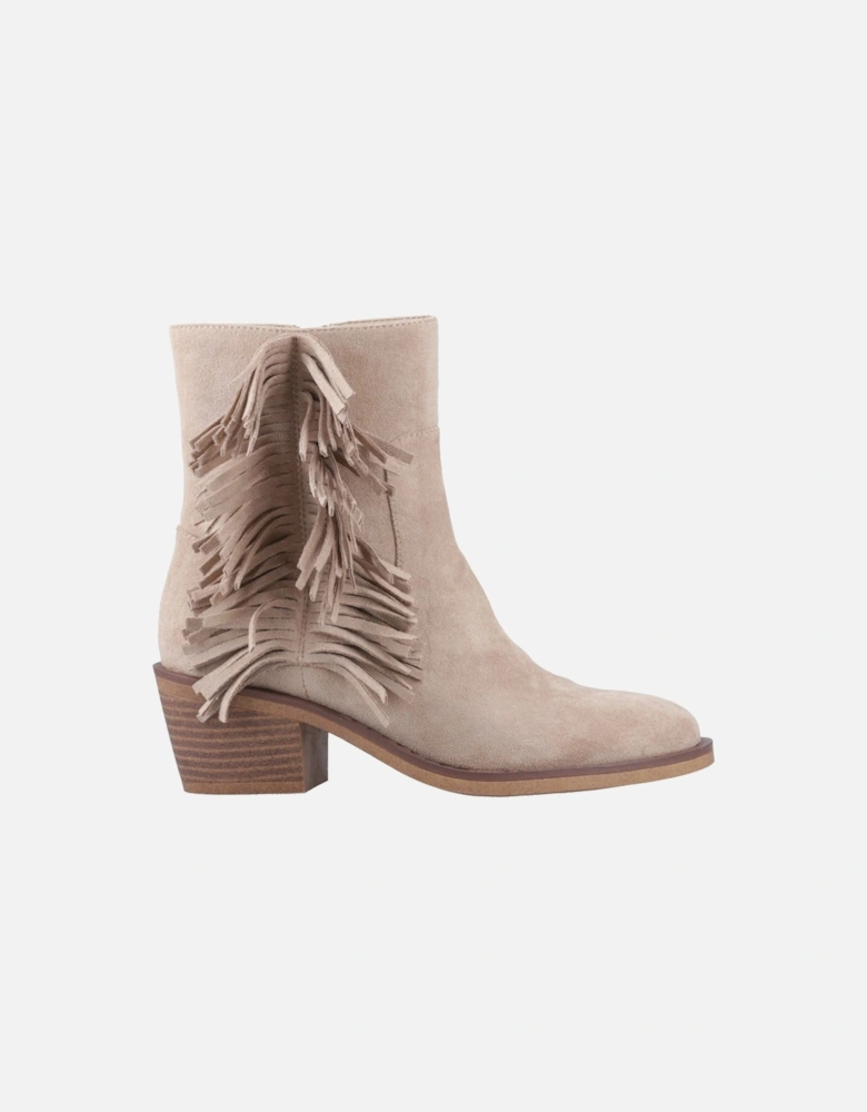 Yankee Faux Suede Women's Taupe Heeled Ankle Boots