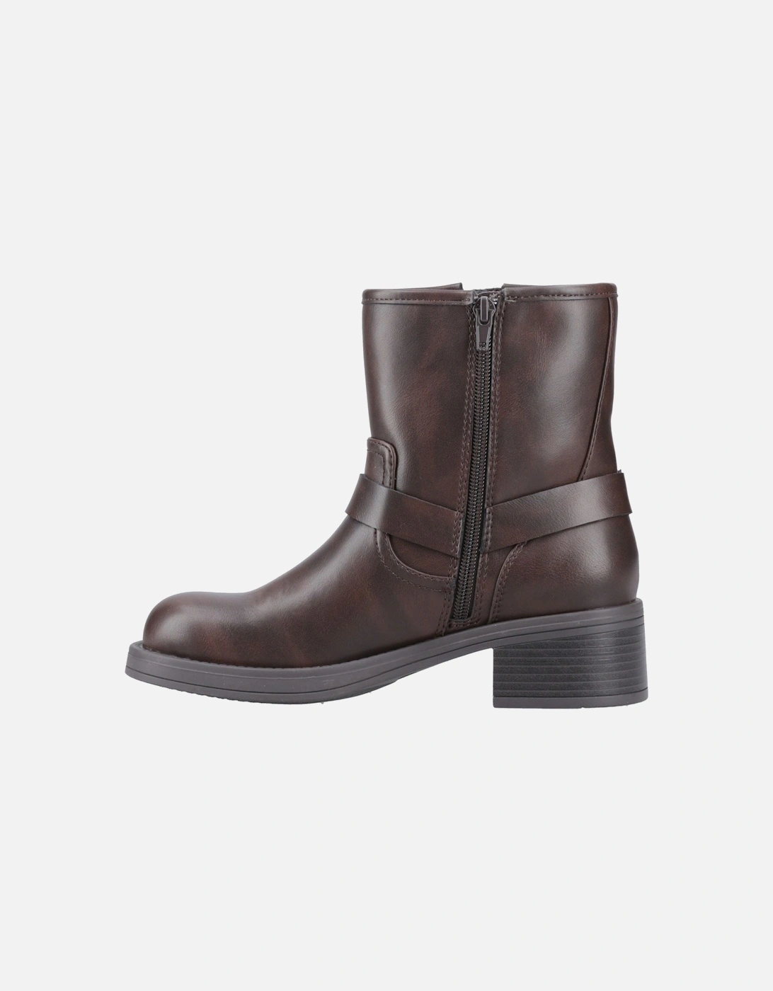 Nino Faux Leather Women's Brown Heeled Ankle Boots