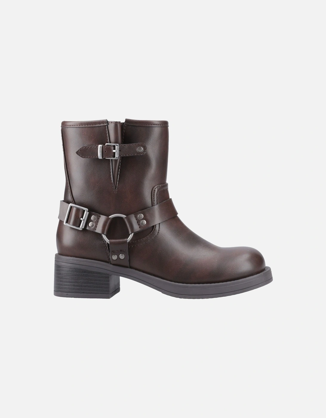 Nino Faux Leather Women's Brown Heeled Ankle Boots