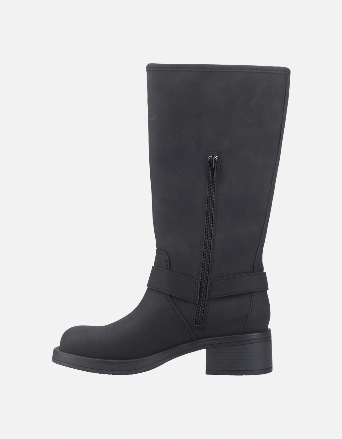 Nash Faux Leather Women's Black Heeled Knee High Boots
