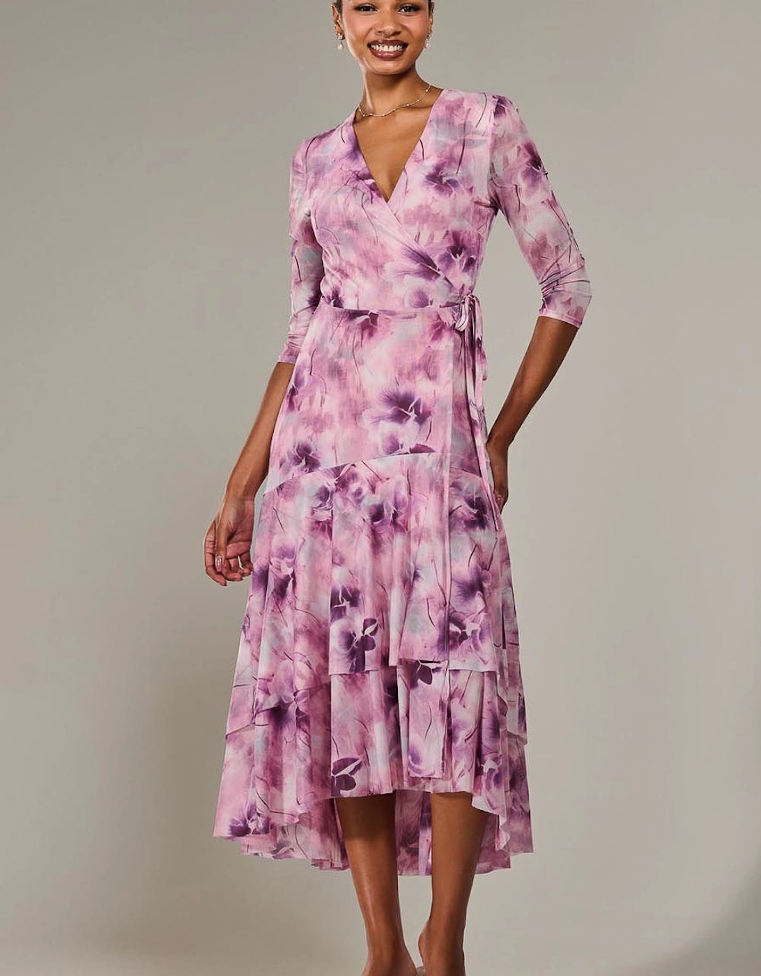 Mesh Wrap Midaxi Dress, 2 of 1