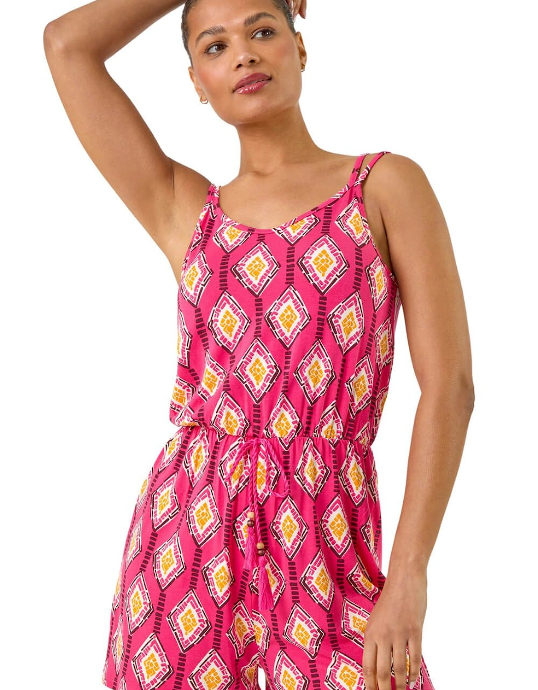 Geometric Double Strap Playsuit, 2 of 1