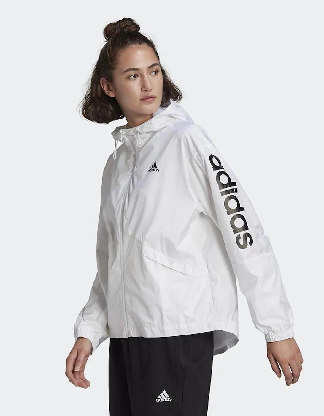 Ess Women's Oversized Windbreaker Jacket White