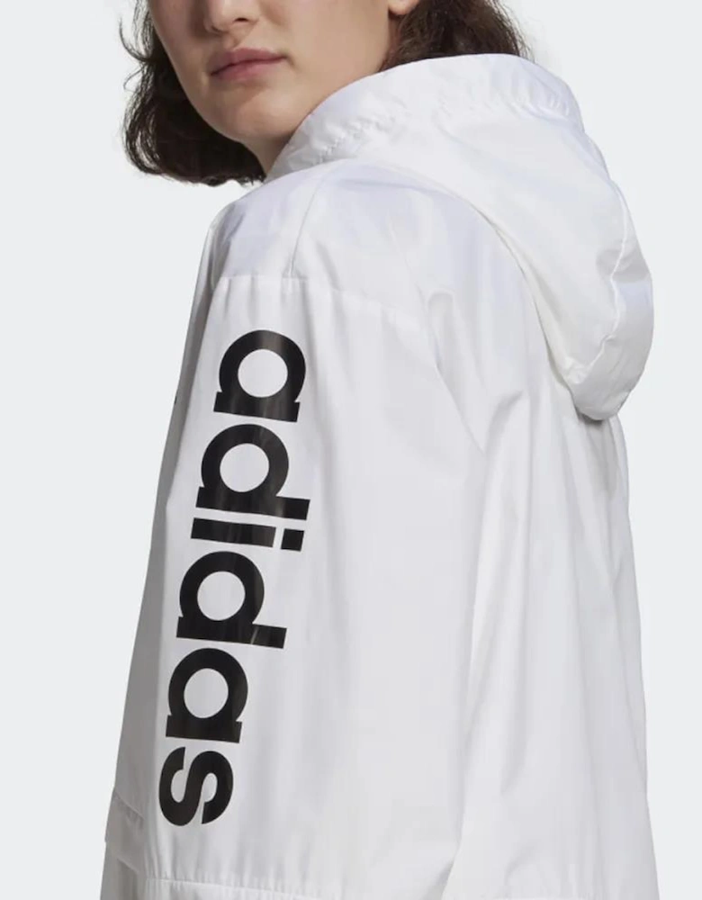 Ess Women's Oversized Windbreaker Jacket White