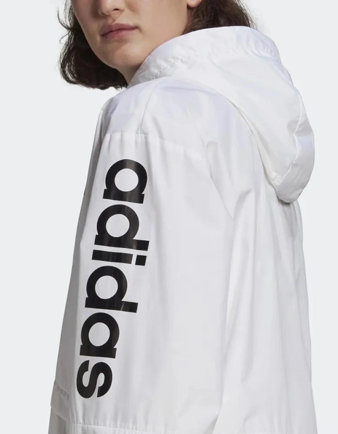 Ess Women's Oversized Windbreaker Jacket White
