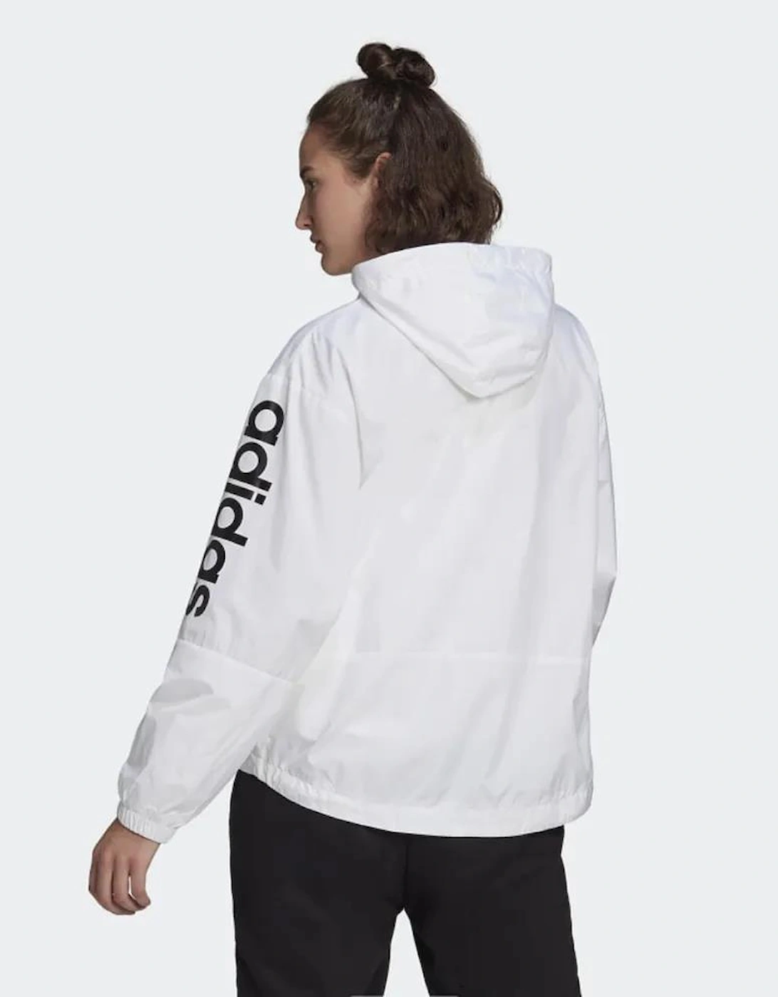 Ess Women's Oversized Windbreaker Jacket White