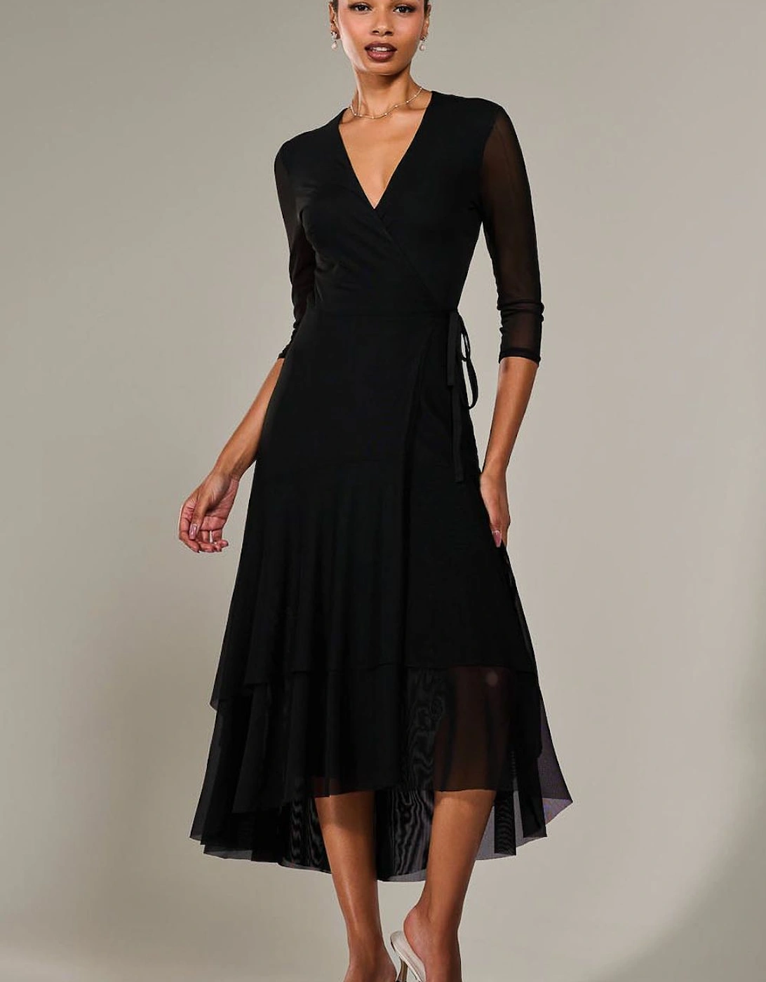Mesh Wrap Midaxi Dress, 2 of 1