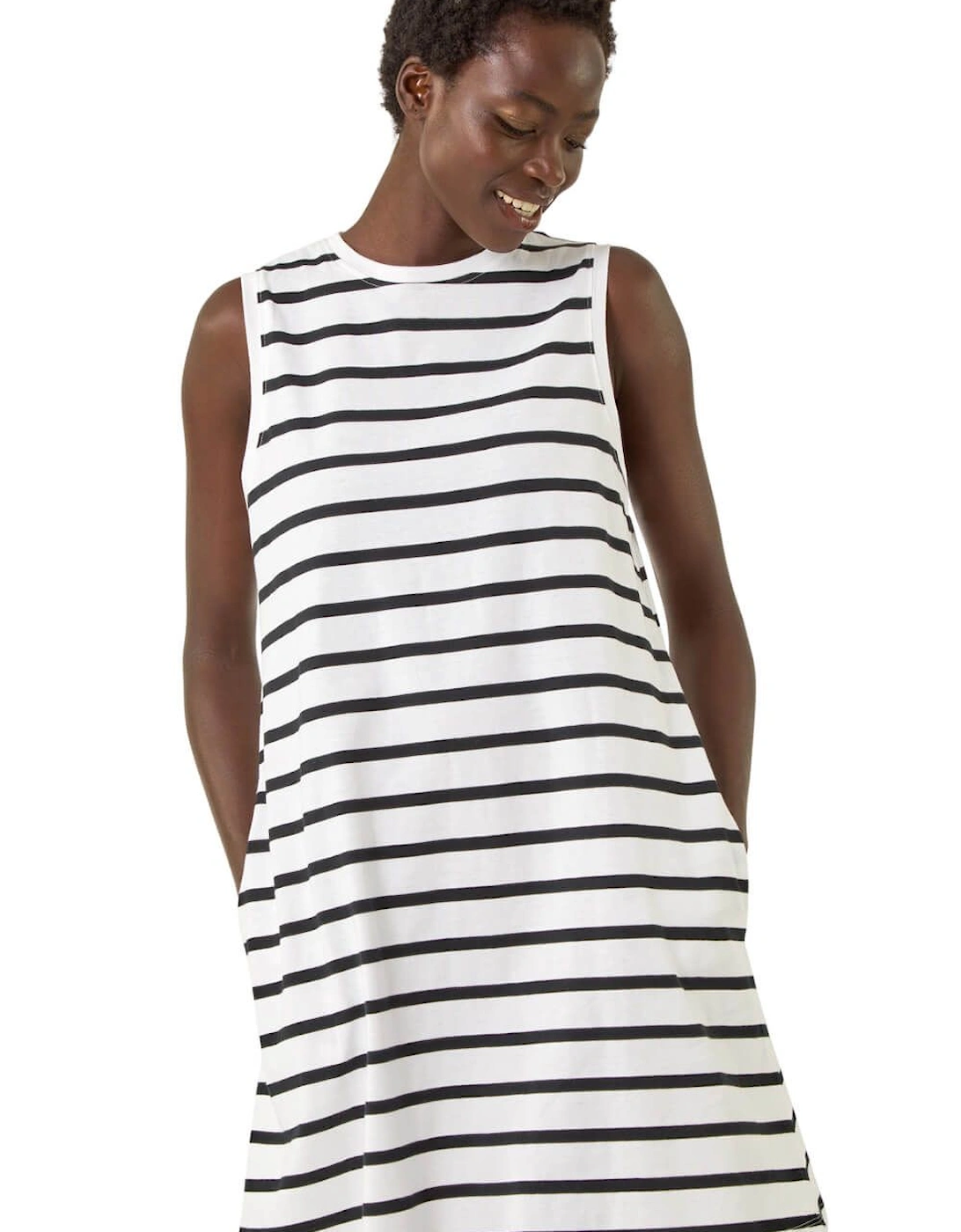 Stripe Jersey A-Line Dress, 2 of 1