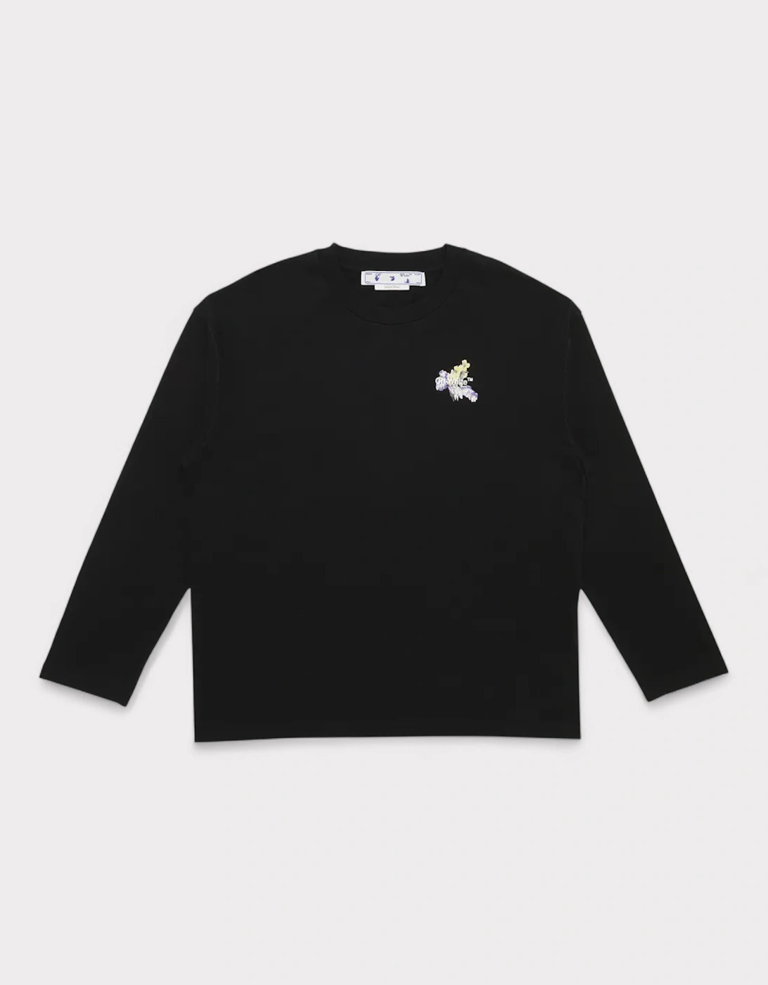 Flower Arrow Long Sleeve Shirt Black
