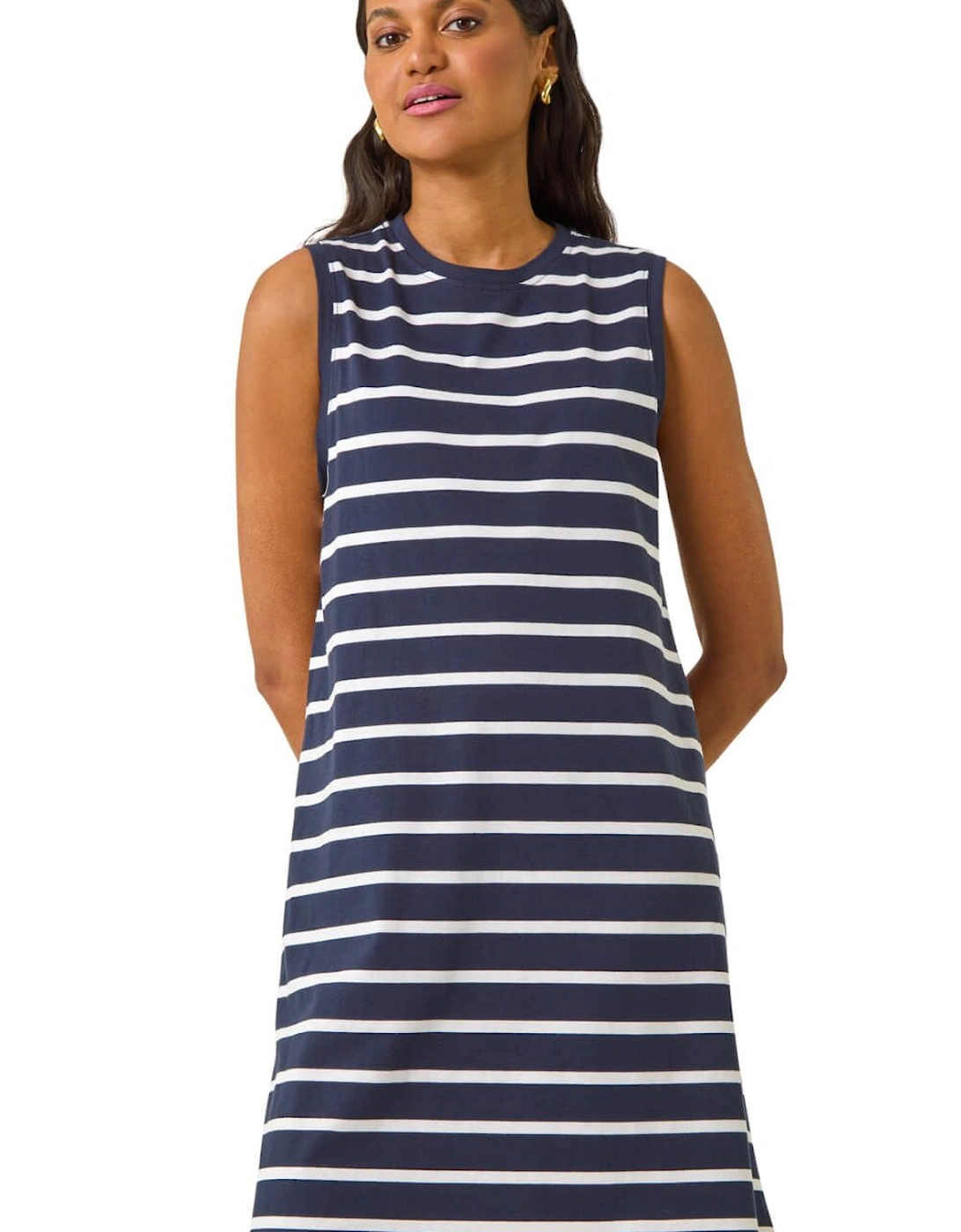 Stripe Jersey A-Line Dress, 2 of 1
