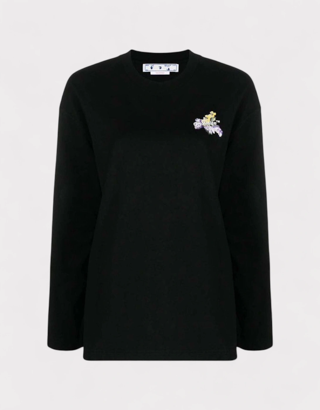 Flower Arrow Long Sleeve Shirt Black