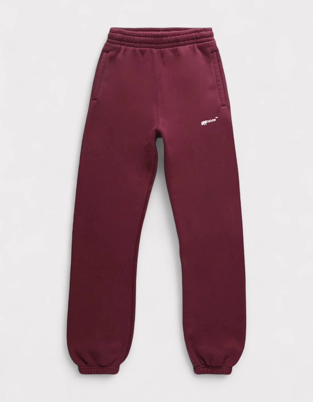 Off-White Women's Red Logo Printed Sweatpants Burgundy - Size 10/8