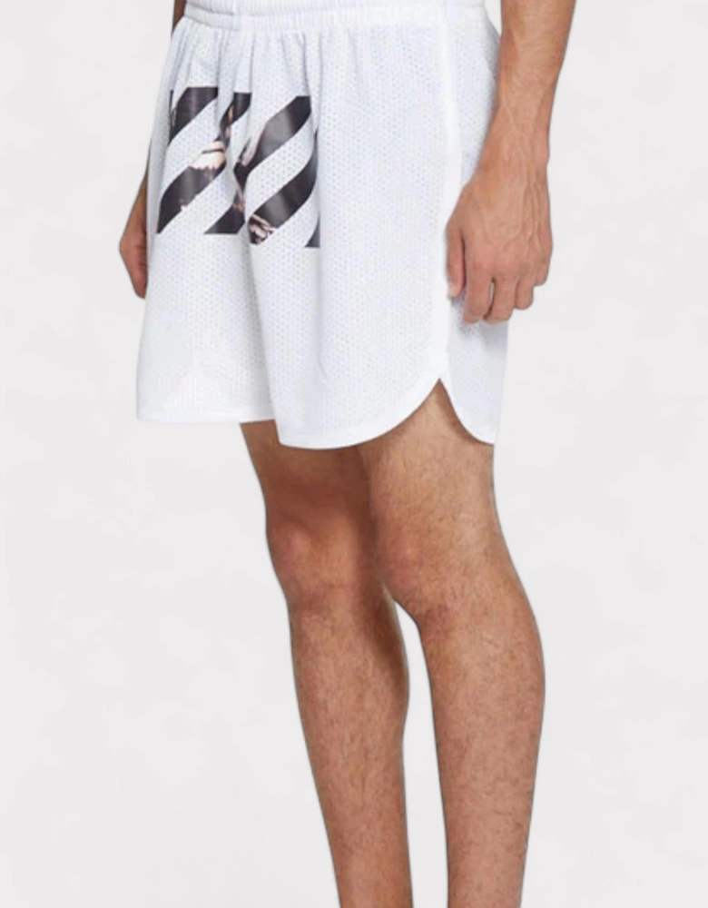 Caravaggio Diag Stripe Shorts White
