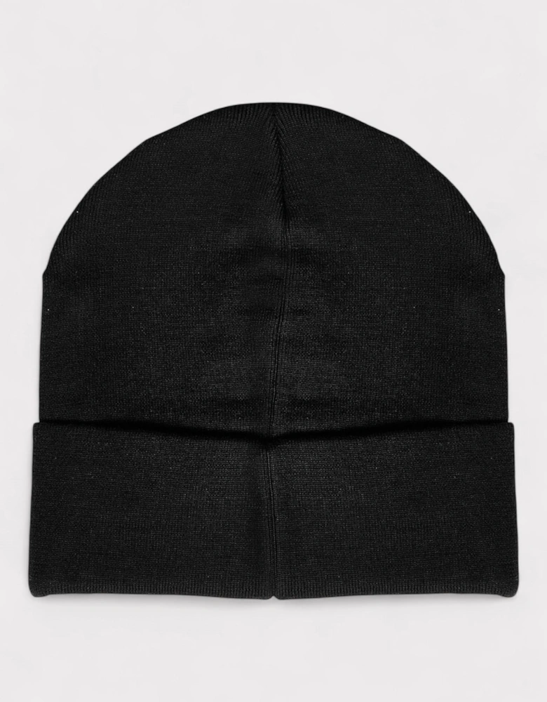 Bear Printed Beanie Black