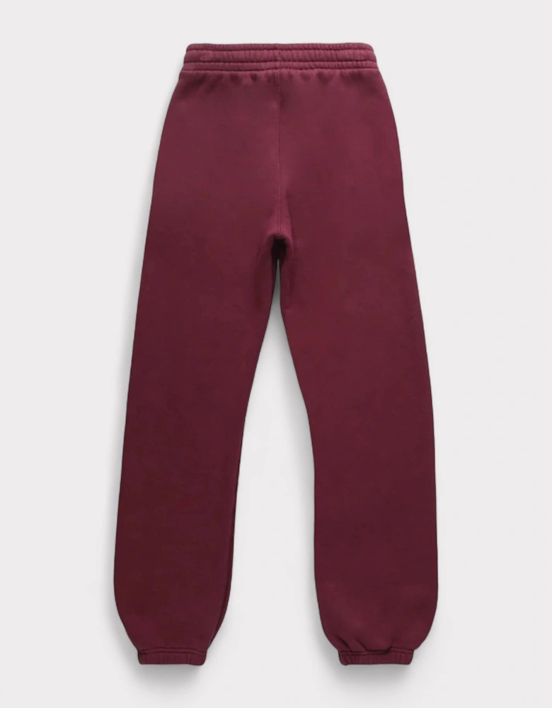 Women's Logo Printed Sweatpants Burgundy
