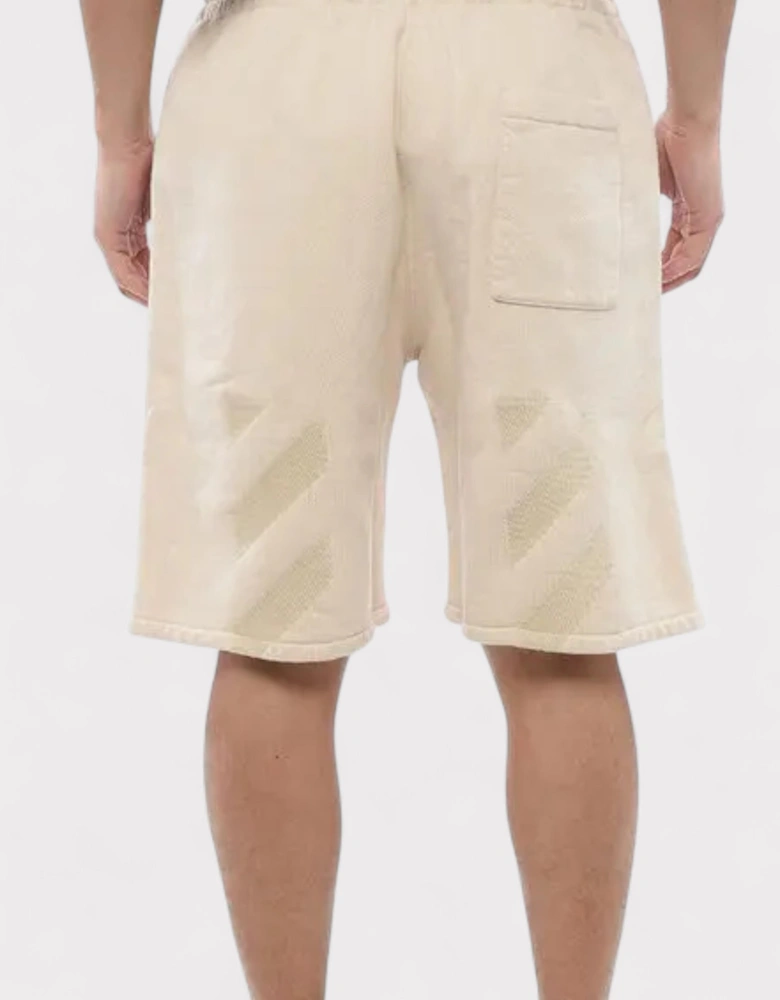 Diag Sweatshorts Beige