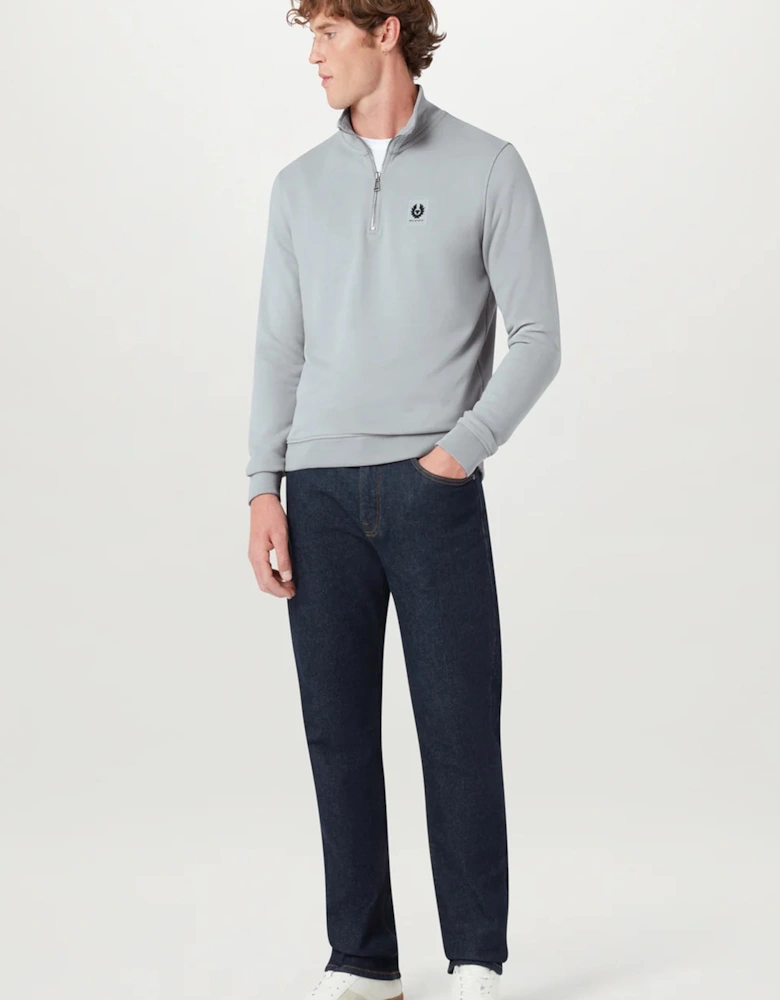 Quarter Zip Sweatshirt Blue