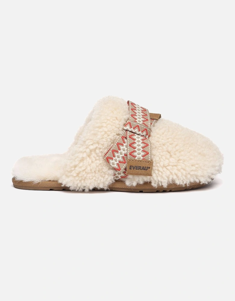 Women Moorhen Sheepskin Bow Slippers