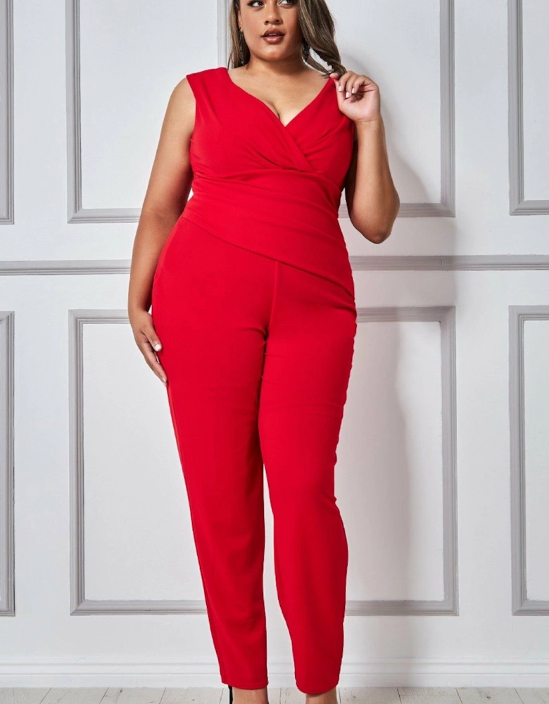 Plus Bardot Scuba Jumpsuit