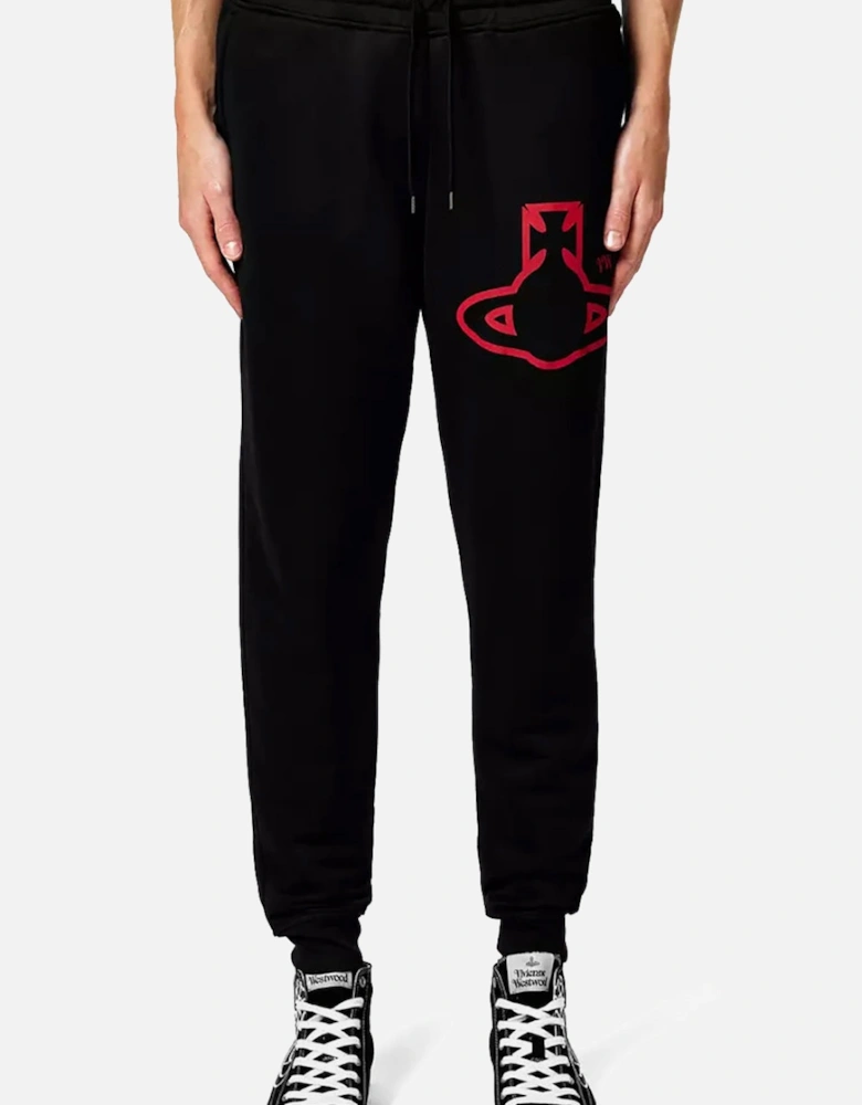 Men's Black Classic Print Sweatpants