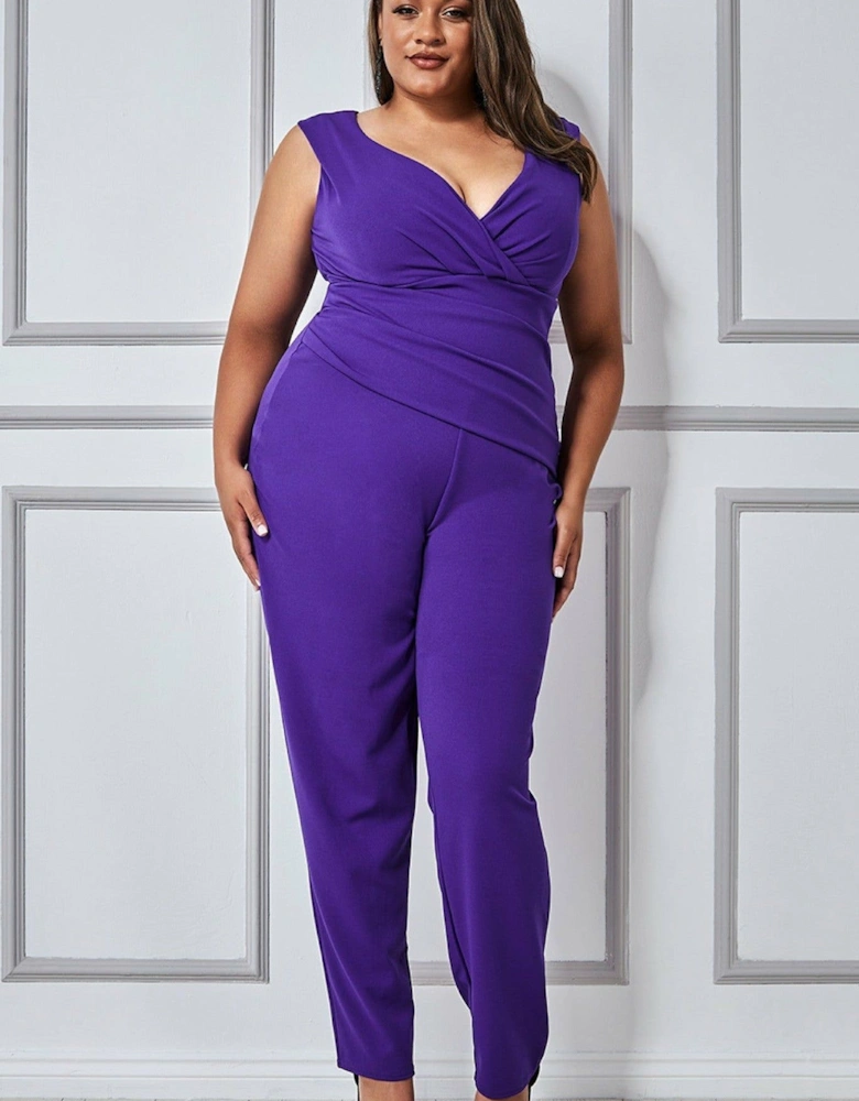 Plus Bardot Scuba Jumpsuit