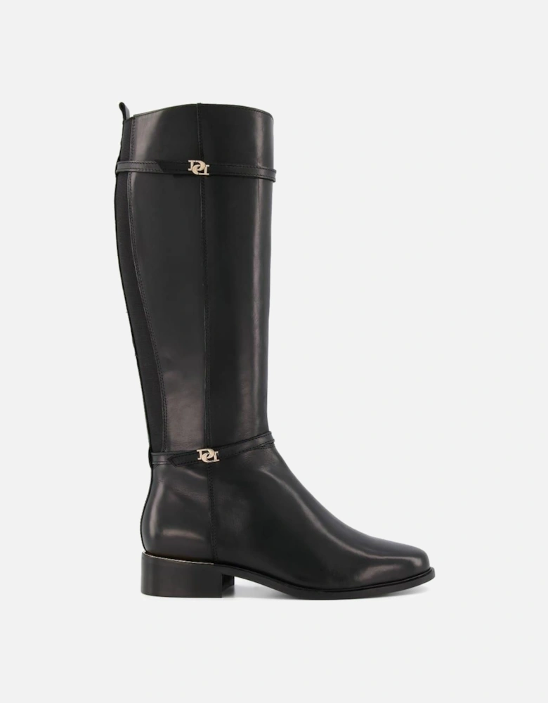 'Tap' Leather Knee High Boots