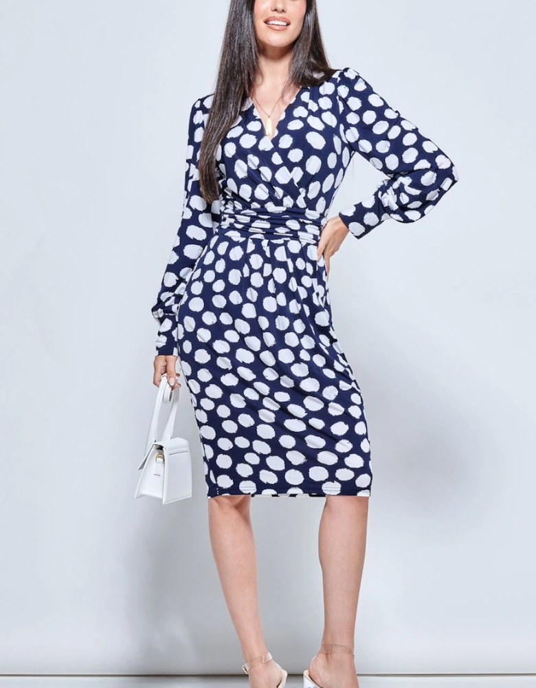 Long Sleeve Jersey Pegged Dress