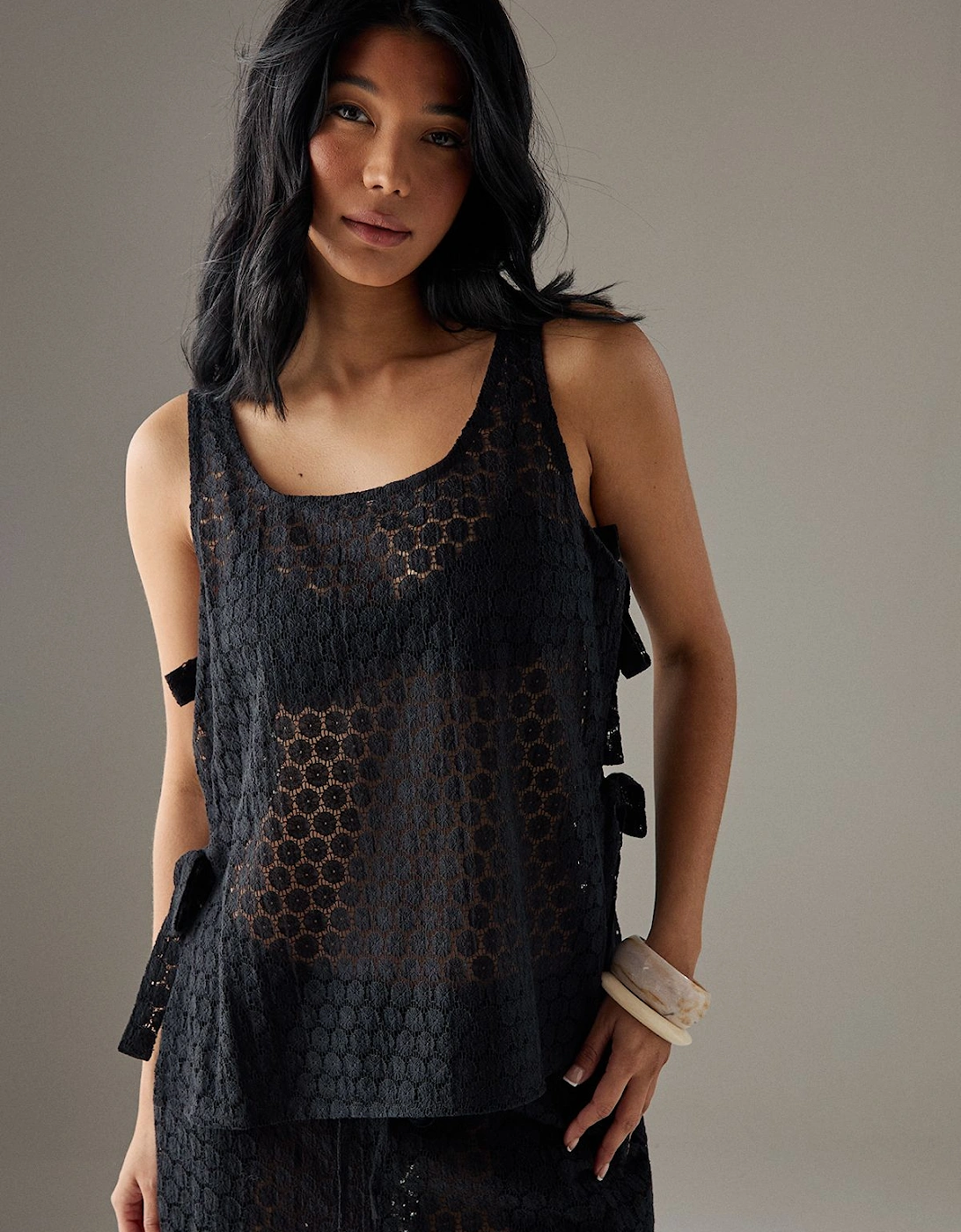 Crochet Tie Side Tank Top, 2 of 1