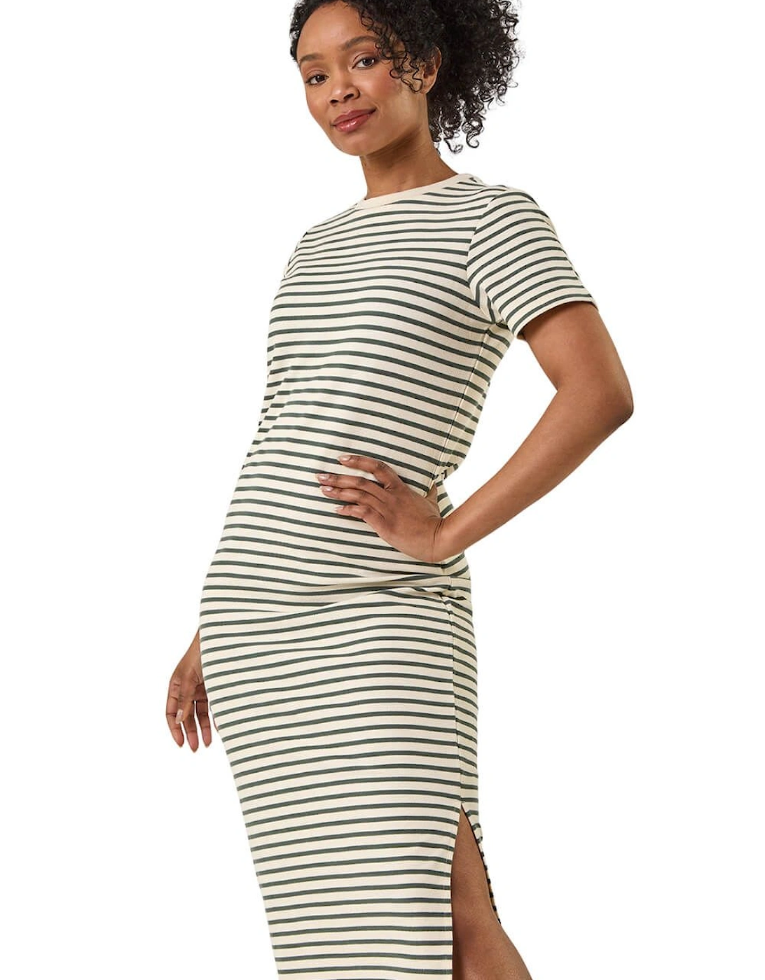 Petite Stripe Knit Midi Dress, 2 of 1