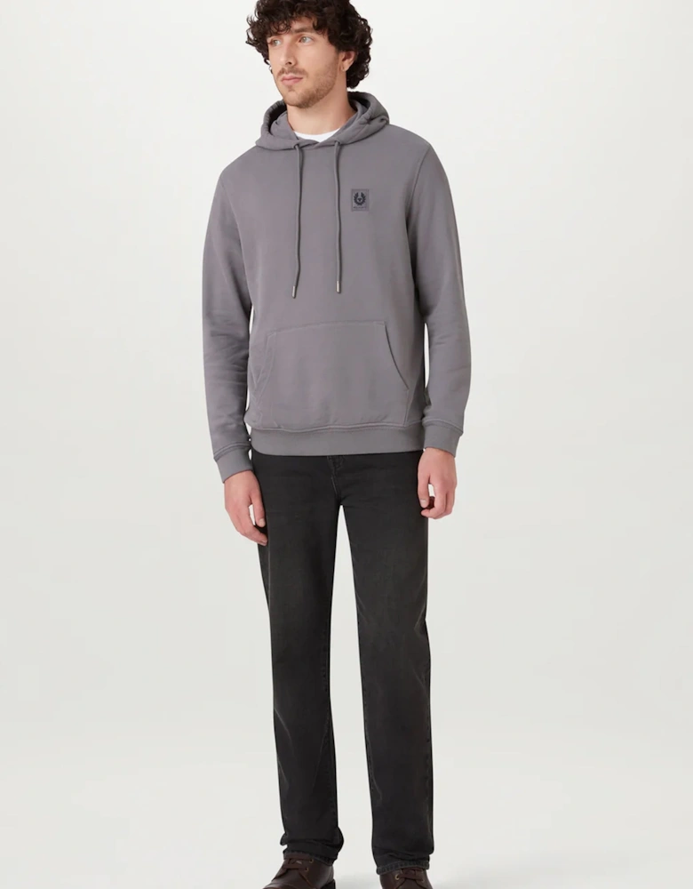 Patch Logo Hooded Top Taupe