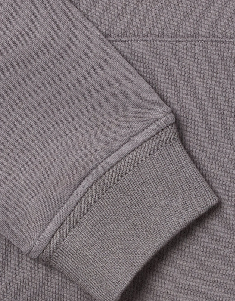 Patch Logo Hooded Top Taupe