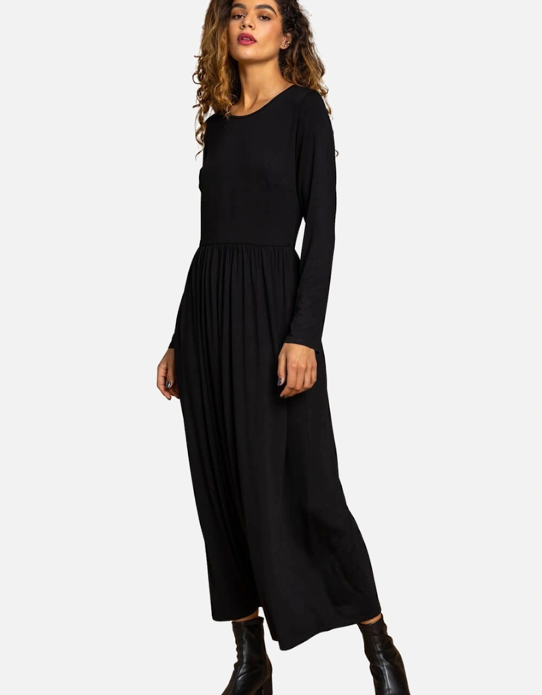 Long Sleeve Jersey Maxi Dress, 2 of 1