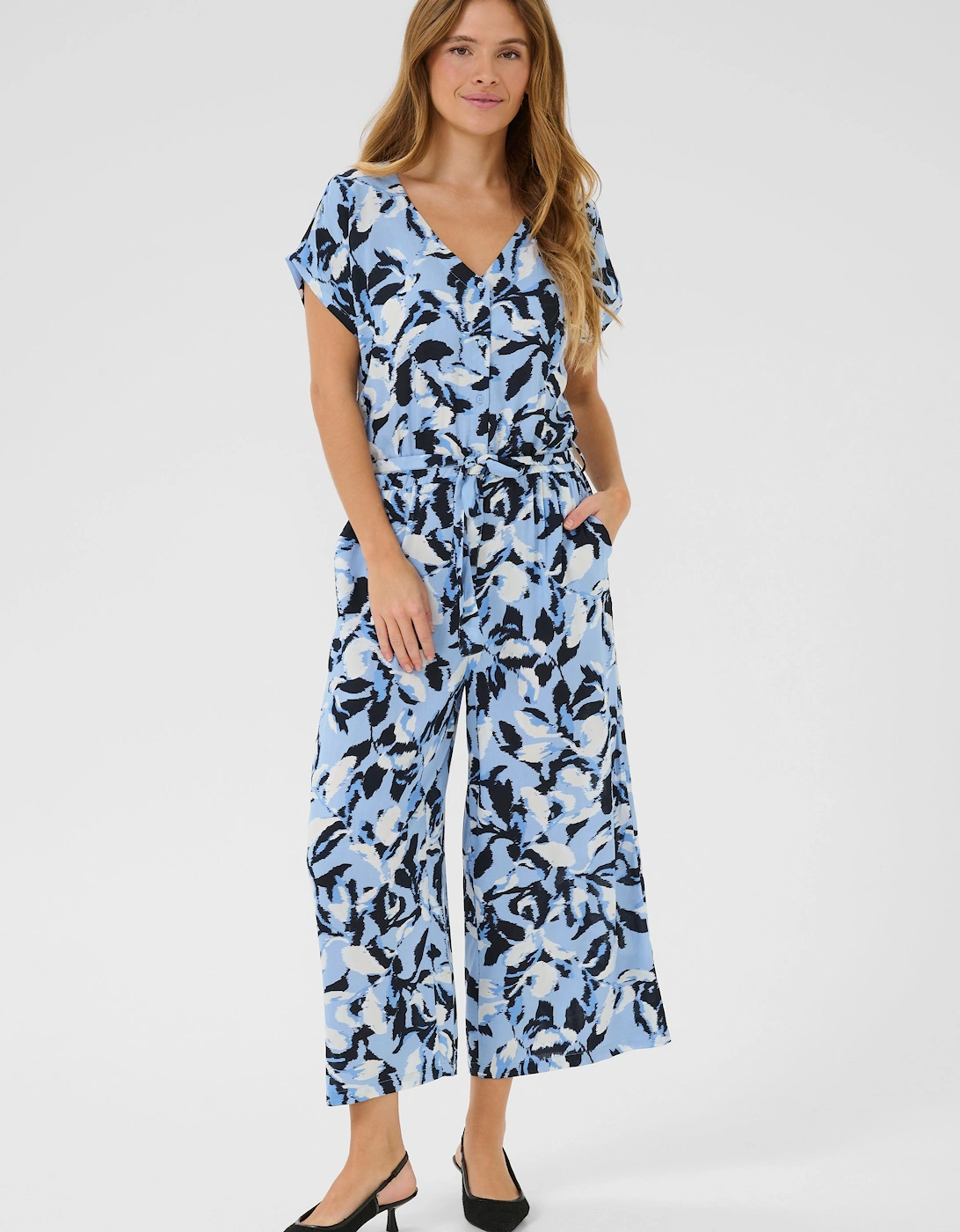 KAmira Plain Weave Cropped Jumpsuit, 2 of 1