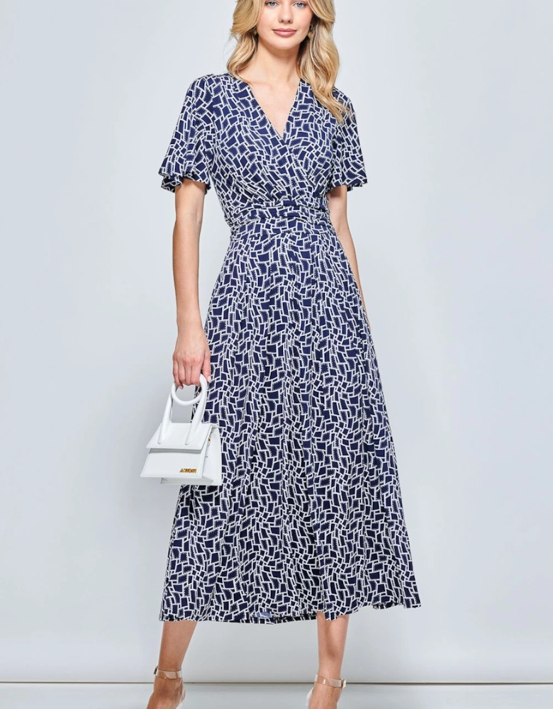 Angel Sleeve Jersey Maxi Dress
