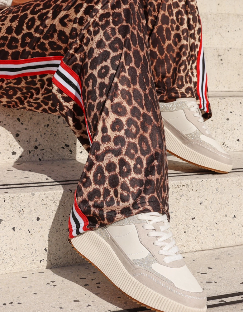 White Glitter Chunky Trainer