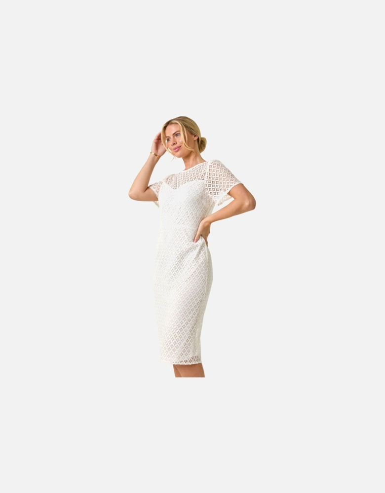 Petite Lace Short Sleeve Dress