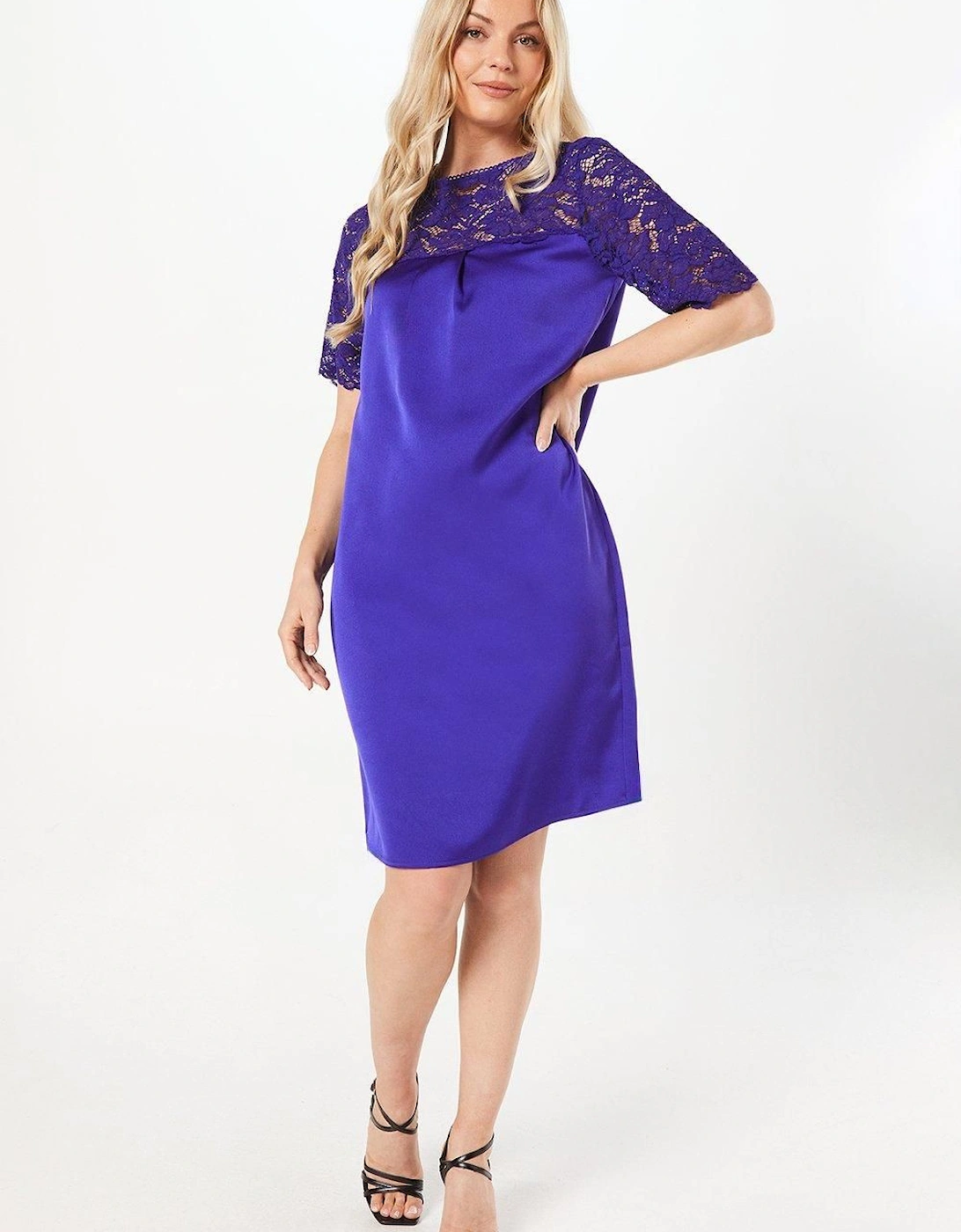 Tall Lace Short Sleeve Shift Dress, 2 of 1