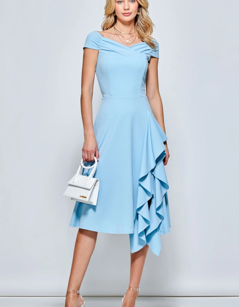 Skylar Off Shoulder Ruffle Hem Dress