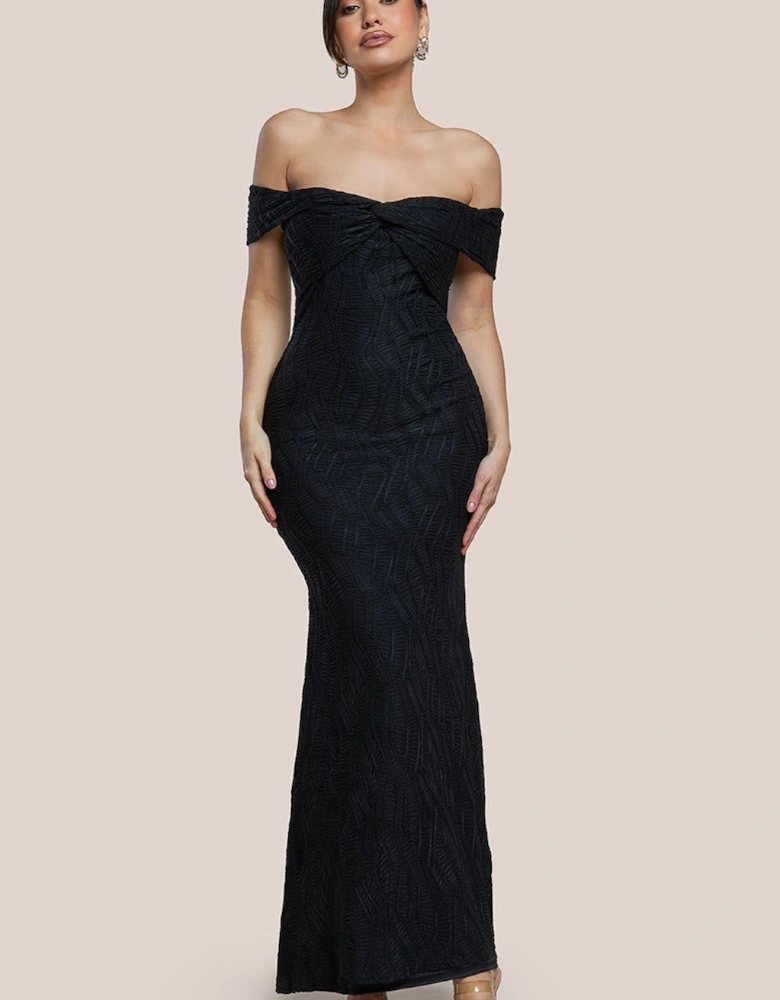 Front Knot Twist Maxi Dress