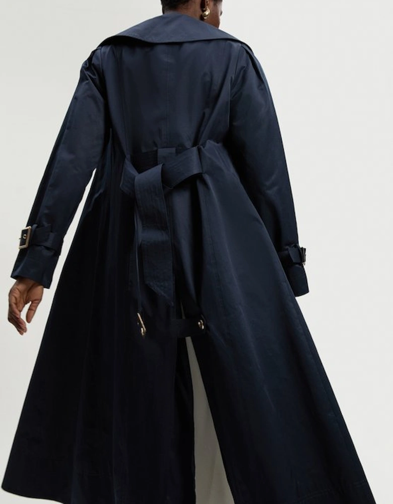 Cotton Sheen Belted Classic Trench Coat
