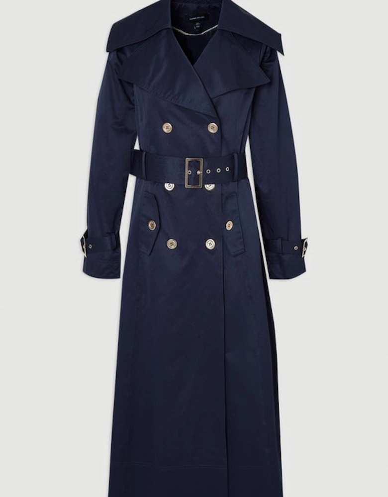 Cotton Sheen Belted Classic Trench Coat